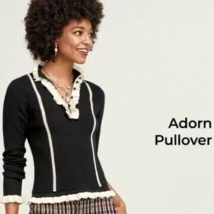 NEW! Cabi, Adorn ruffle sweater. Women's size M